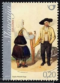 national costume stamp from posta slovenije issue from posta this stamp was taken from popular